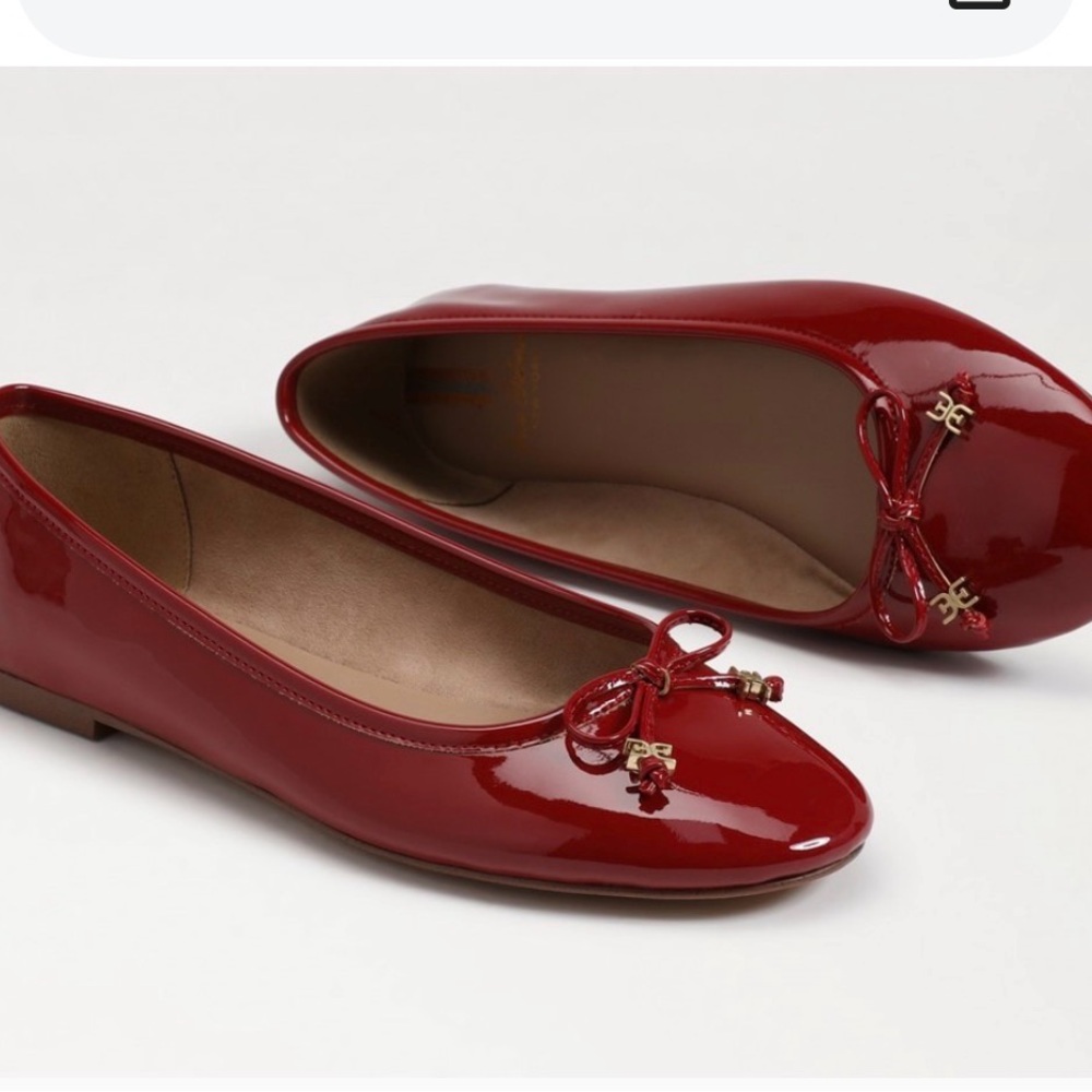 Sam Edelman Felicia Luxe Glossy Red Flats